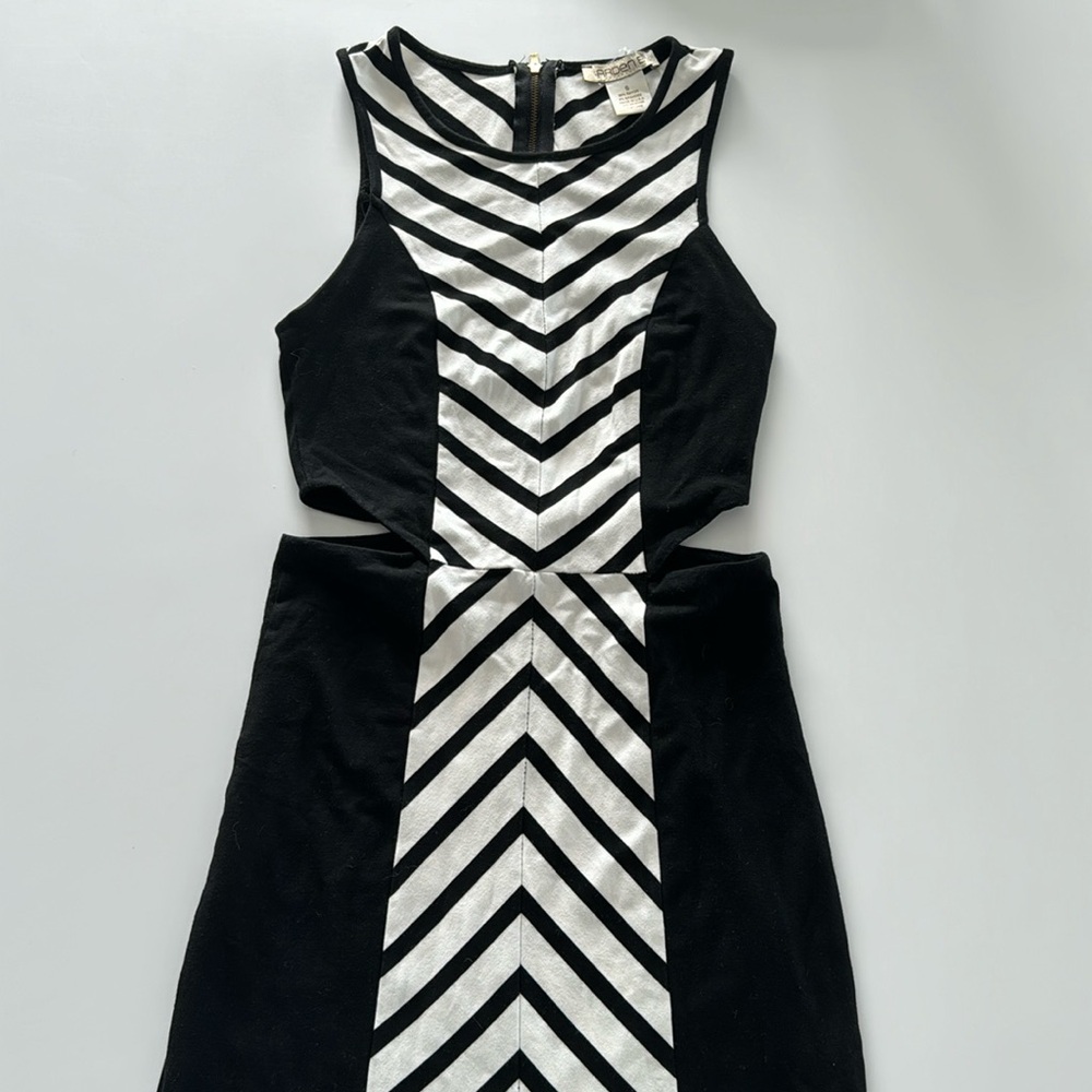 Arden B black & white bodycon dress in perfect condition
